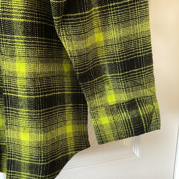 Bp green black ombré oversized work shirt Laura plaid - Picture 3 of 8